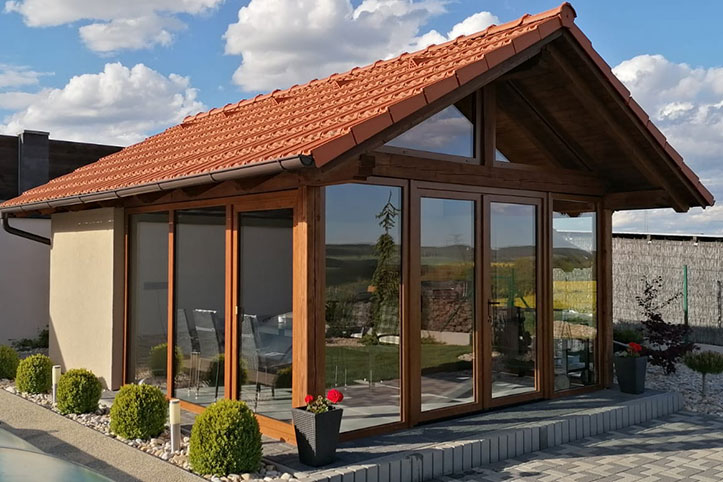 Zasklení dřevěné terasy